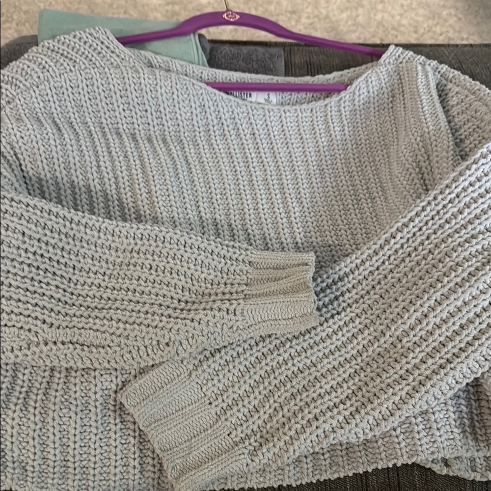 Gray Knit Women's Sweater